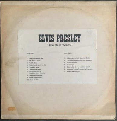 ELVIS PRESLEY THE BEST YEARS UK 1971 MEGA RARE FIRST PRESSING! NOT FTD