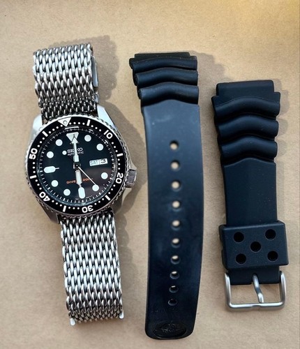 [Discontinued and Rare] SEIKO SKX007KC Overseas Model Genuine Urethane Strap (Un