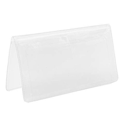 Vinyl Checkbook Cover for Top Tear Personal Checks Clear