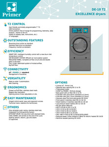 PRIMER DO-18 (18kg) kommerzieller Gaswärme energieeffizienter Wäschetrockner Modell 2023