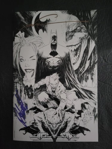 BATMAN & THE JOKER DEADLY DUO 1 Sketch VARIANT 2x Signed By Marc Silvestri 
