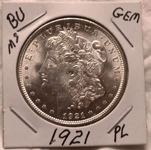 1921 US Morgan Silver Dollar $1 - BU MS Proof Like Great Luster