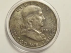 1959 Franklin Half Dollar, nice details, toning