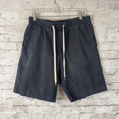 ALLSAINTS Men's Size 30 Adra Shorts Cotton Linen Black Drawstring Pull On Casual