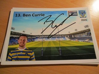SIGNED BEN CURRIE WARRINGTON WOLVES