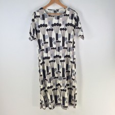 Marimekko uniqlo t shirt dress womens size S multicolour geometric cotton 122301