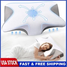 Cervical Pillow for Neck Pain Relief,Orthopedic Ergonomically Memory Bed Pillow