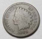 1869 INDIAN HEAD CENT, NICE TOUGHER COIN!!!!(A6)