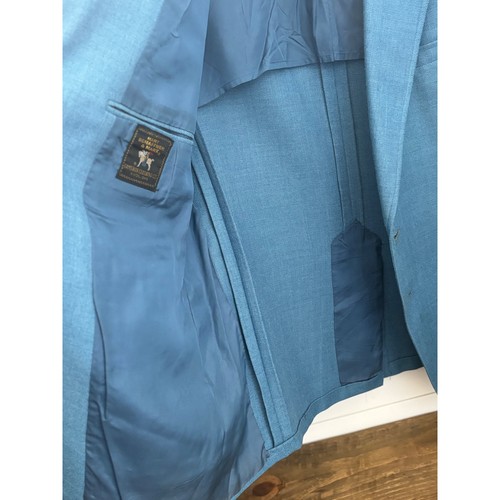 Vintage Hart Schaffner Marx Blue Forstmann Wool Jacket Mens - Picture 6 of 13