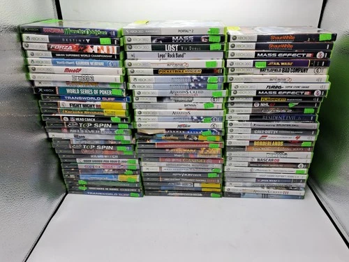 80 Video Game Lot Xbox & 360 Lego Star Wars Battlefield Resident Evil 6 Tiger