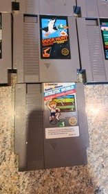 10 NINTENDO NES GAMES LOT 5-SCREW MORIO DUCK HUNT DONKEY KONG HOGANS ALLEY (H2)
