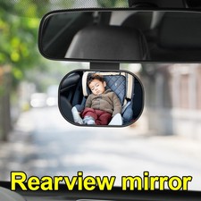 Car Rearview Baby Mirror Universal, Wide Angle Convex Mirror Clip-on Mirror