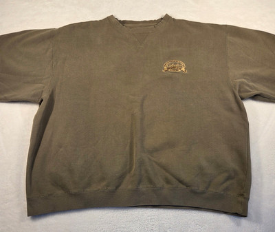 Cabelas Outdoor Gear Sweatshirt Mens 2XL Reg Khaki Embroidered Logo Pullover