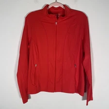 Coolibar Malawi Swim Full Zip Jacket UPF 50 + Pink Red Womens XL Zip Pockets