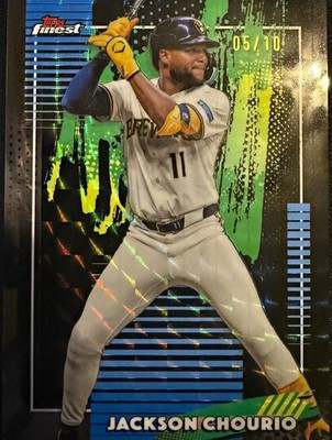 Topps Finest 2025 Jackson Chourio Brewers Black X-Fractor #66 /10