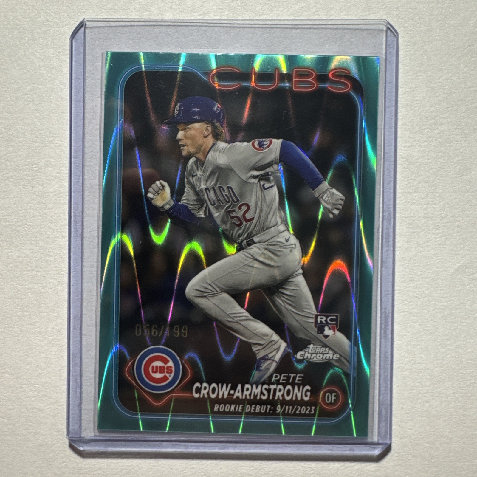 2024 Topps Chrome Update Series Rookie Debut Pete Crow-Armstrong Aqua /199