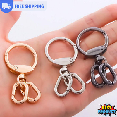 2pc Swivel Clasp Clip Metal Lobster Claw Clasps Swivel Clasp Craft with Keyrings