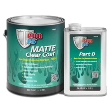 POR-15 44901 Matte Clear Coat Kit 1 Gallon Waterborne Polyurethane Low Sheen