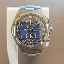 Citizen Eco-Drive CA7090-87L Titan Chronograph, Tachymeter/Datum, blau