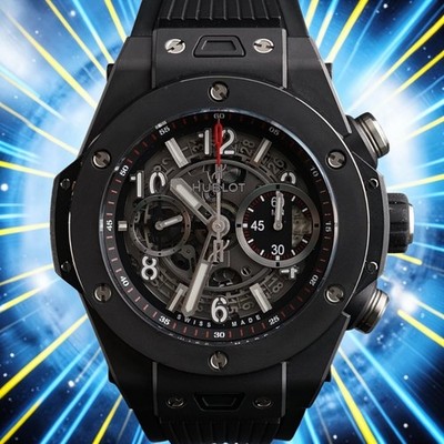 Hublot Big Bang Unico 411.CI.1170.RX Black Ceramic Titanium 45mm +4 Extra Straps
