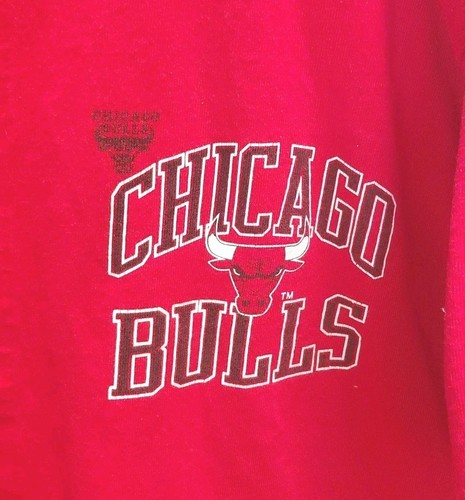 Camicia Chicago Bulls rossa con bottoni taglia L vintage anni 90 logo maglia maniche corte - Foto 2 di 4