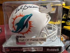 Miami Dolphins autographed signed mini helmet Coa Tristar Bob Griese