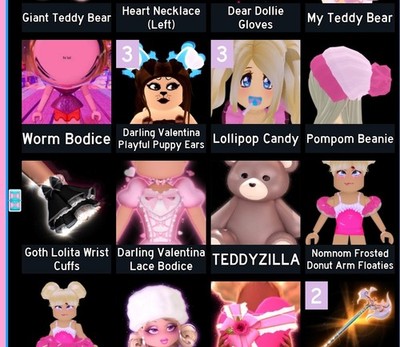 ROYALE HIGH INVENTORY HALOS + OVER 15 SETS + WORTH  1000 ROBUX (READ DESCRIPTION