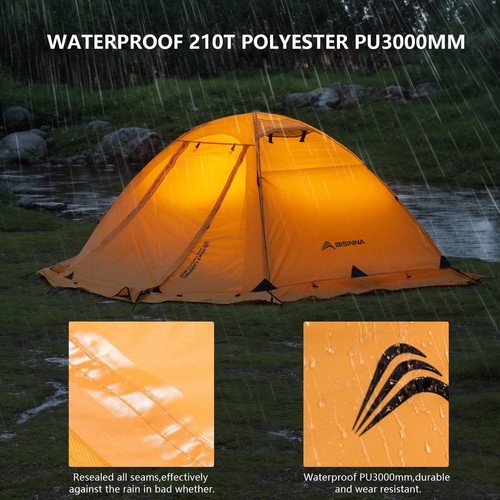 4 Season Tent for Backpacking Winter Tent 2 Person Lightweight Cold Weather T... - Picture 4 of 8