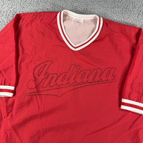 Vintage Indiana Hoosiers Shirt Mens Large NCAA Basketball 90s Nylon Dodger USA - Picture 2 of 14