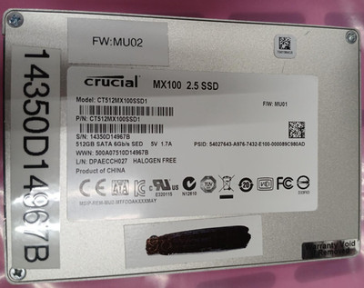 Crucial MX100 CT512MX100SSD1 512GB SATA 6Gb/s SED 2.5 in SATA III SSD