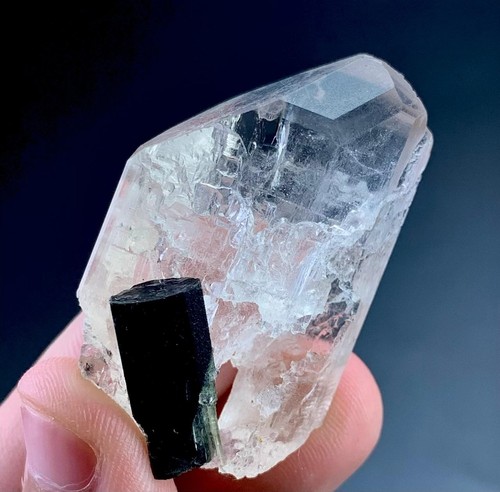 135 Carat Natural Topaz Crystal With Tourmaline Specimen From Pakistan