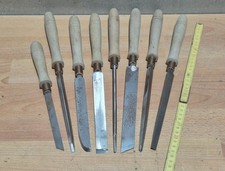 8 x selbstgemachte Stechbeitel aus Feilen Stemmeisen Werkzeug Holzbearbeitung