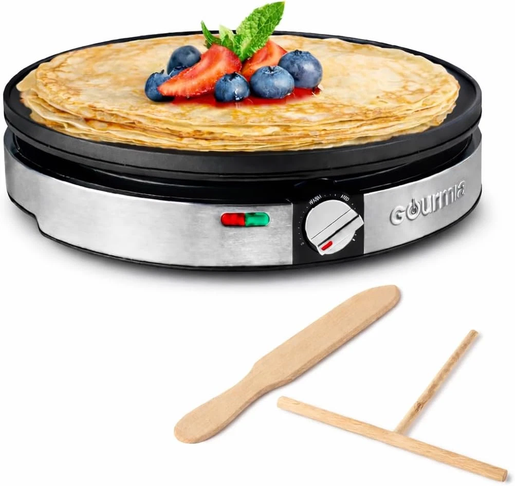 Electric Crepe Maker 12 Inch Nonstick Griddle 1000W Pancake Omelet Spreader Set
Opens in a new windo