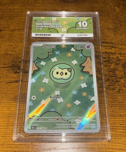 Solosis 118/086 Black Bolt Illustration Rare English Pokémon TCG Ace 10 Gem Mint