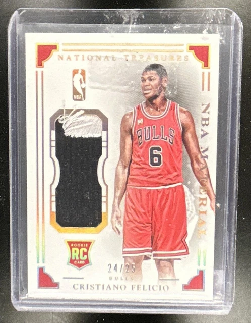 2015-16 National Treasures Cristiano Felicio NBA Rookie RC Patch Prime #/25