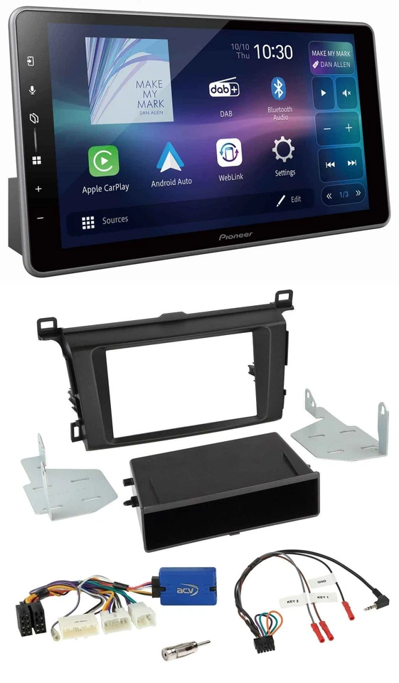Pioneer Bluetooth USB DAB Lenkrad Autoradio für Toyota RAV-4 ab 2013 - Bild 1 von 4