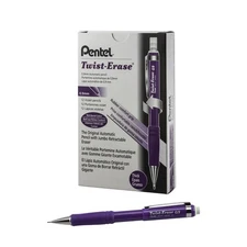 Pentel Twist Erase III Mechanical Pencil Pack of 12 Violet 0.5mm 0.7mm 0.9mm