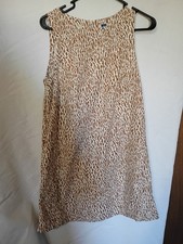 Old Navy Womens Brown White/Tan Animal Print Sleeveless Dress Size S