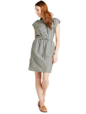 Time and Tru Women's Short Sleeve Utility Shirt Dress, Size XS Sea Turtle --B4--