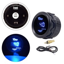 2" 52mm Car Universal Water Temp Gauge Blue Digital LED Temperature Auto Meter