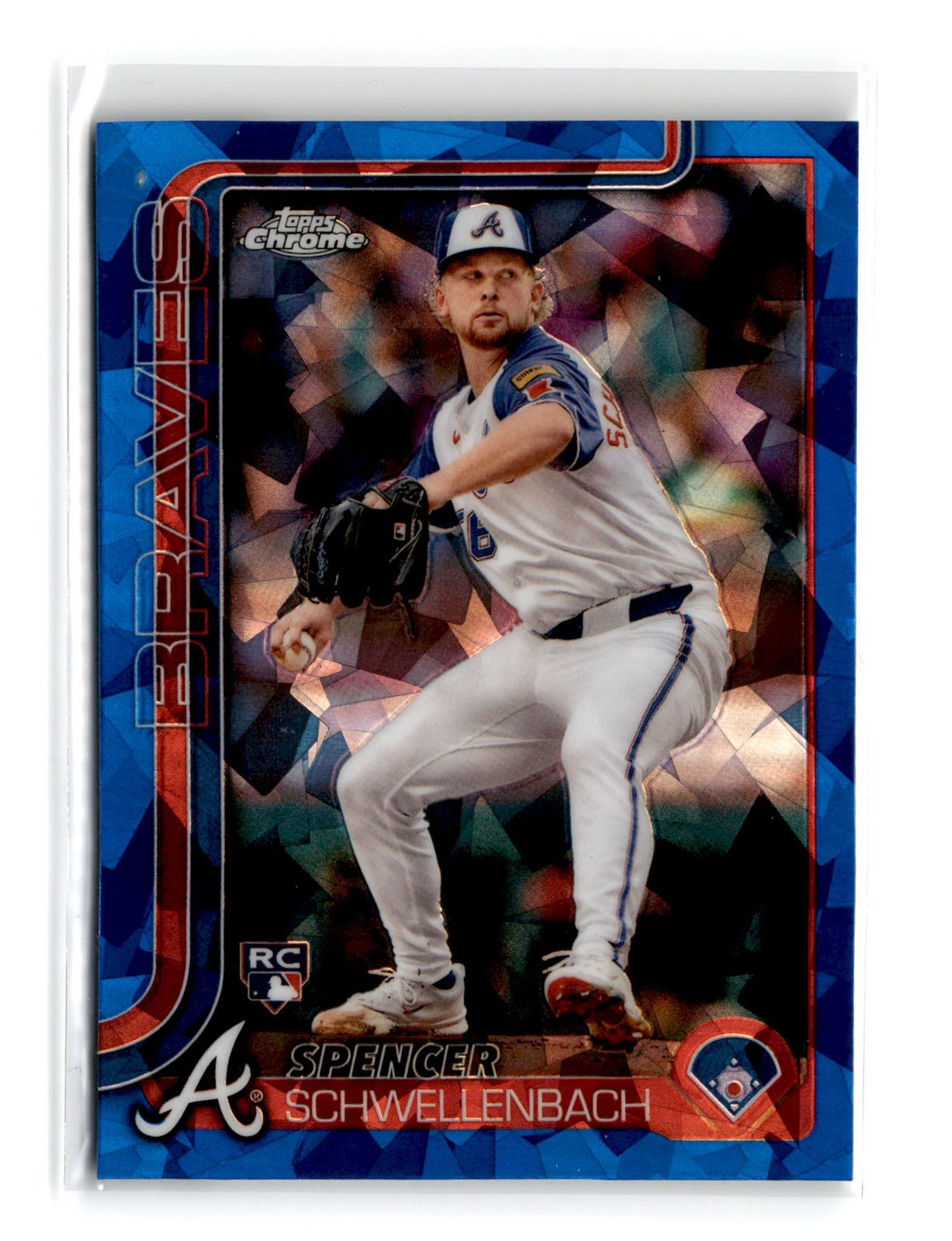 Spencer Schwellenbach 2025 Topps Chrome Sapphire Edition #203 RC Braves