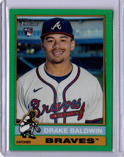 Drake Baldwin 2025 Topps Heritage Green Refractor #561 Atlanta Braves #85/99