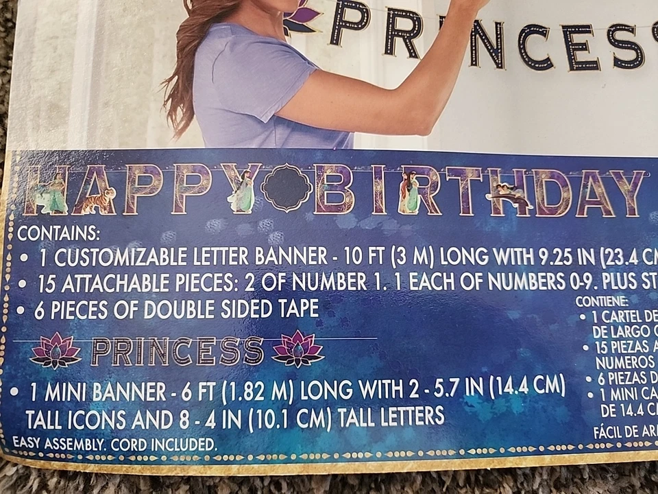 Баннер с письмом Aladdin Party Supplies Add An Age поздравление с днем рождения арабские ночи - Изображение 2 из 4