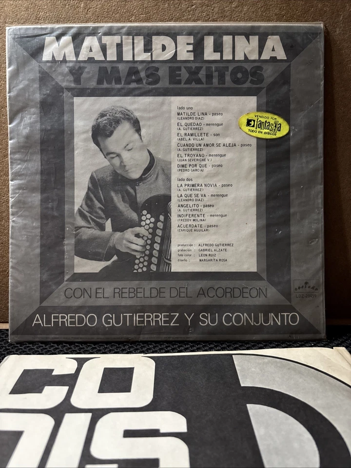 ALFREDO GUTIERREZ “ MATILDE LINA “ COSTEÑO RECORDS/ COLOMBIA PRESS 1970 - Image 2 of 4