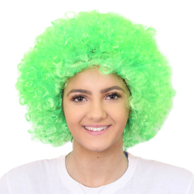 afro wig green