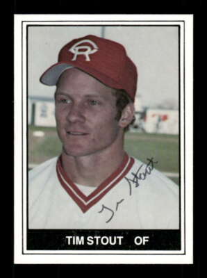 1982 TCMA Cedar Rapids Reds 204 Tim Stout Signed Auto Autograph 12 BXCP38