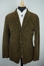 Jcrew Vintage Cord Suede Elbow Pad Chocolate Brown Sport Coat Jacket Sz L