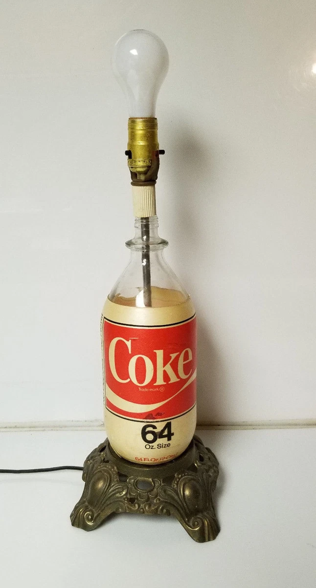 Vintage Coca Cola Lamp light made from original 2 liter glass bottle