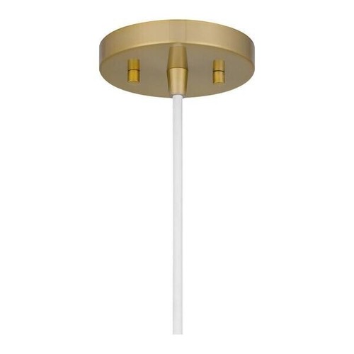 DSI LIGHTING 1-Light Gold Shaded Pendant Light with Faux Alabaster Glass Shade - Picture 2 of 4