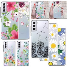 Floral Pattern Phone Case Silicone Cover For Samsung Galaxy S23 S24 A15 A35 A55